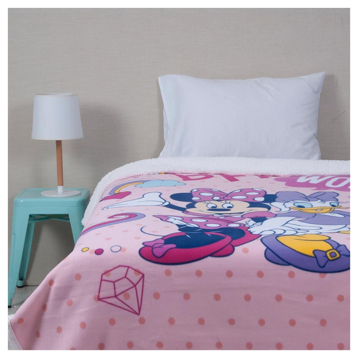 Frazada De Polar 150x200cm Infantil Minnie Mouse Daisy Mashini-3