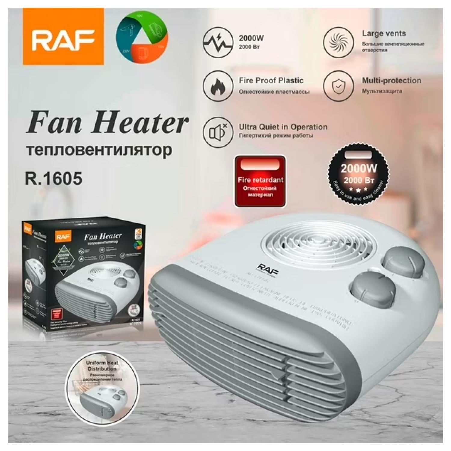 Calefactor Termoventilador 2000W Blanco R1605 RAF-3