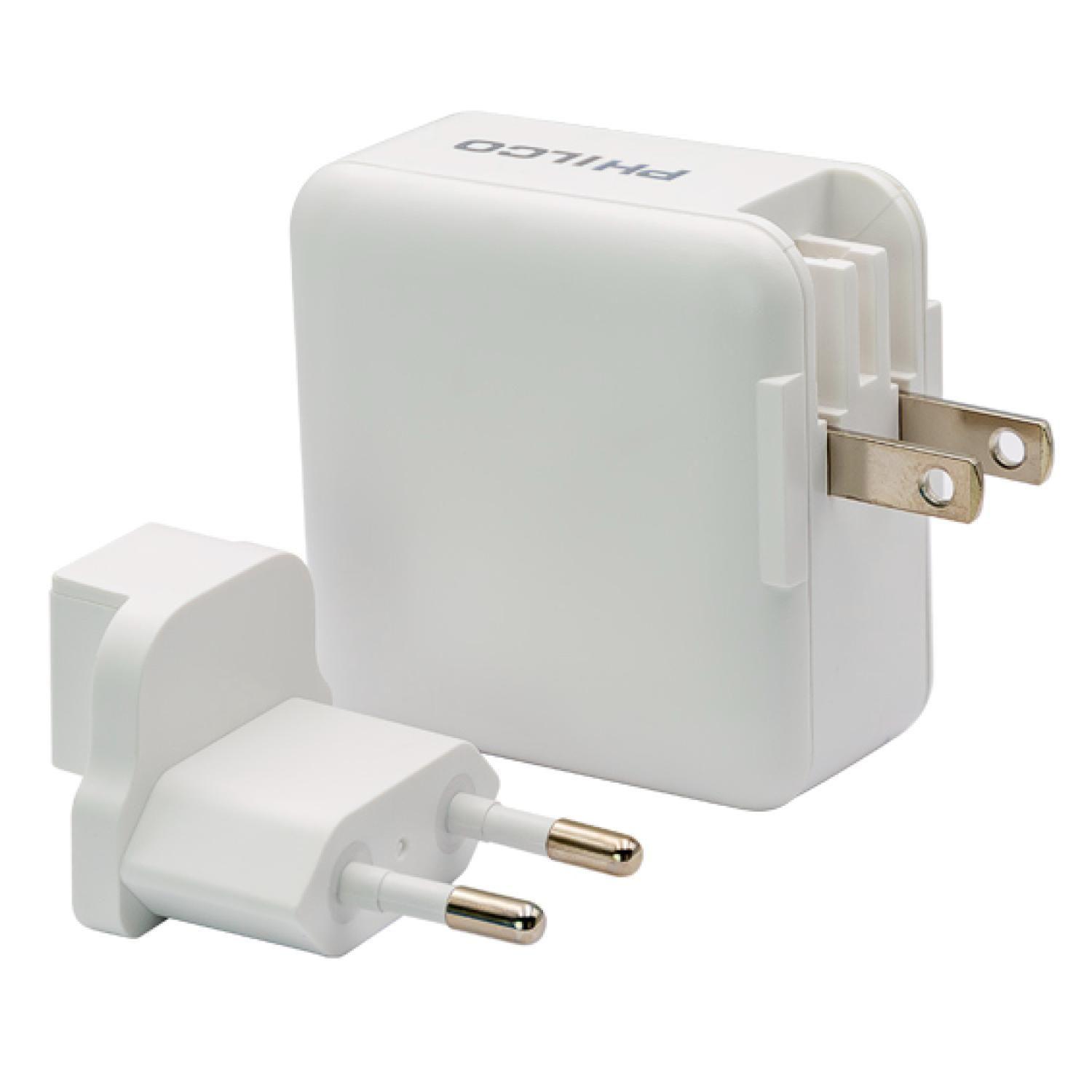 Cargador Super Rapido 65W USB 3.0 USB C Blanco QC665-3