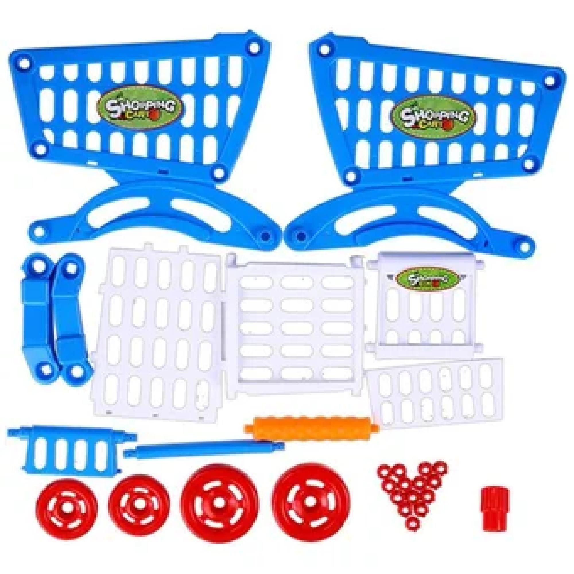 Juguete Set Carrito De Compras Con Accesorios 56 Piezas Azul-2