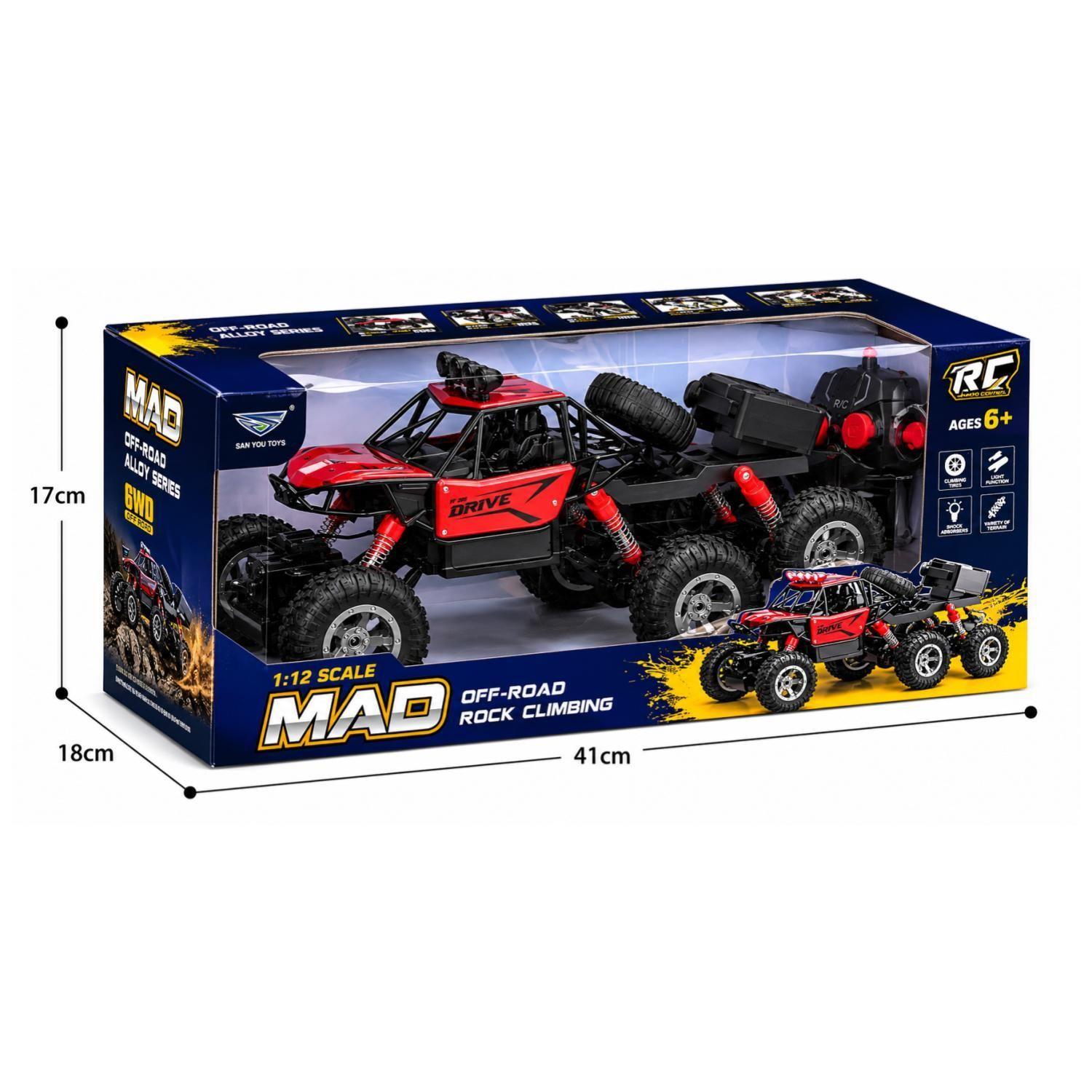 Juguete Auto A Control Remoto 6x6 1 12 Luces LED Infantil-4