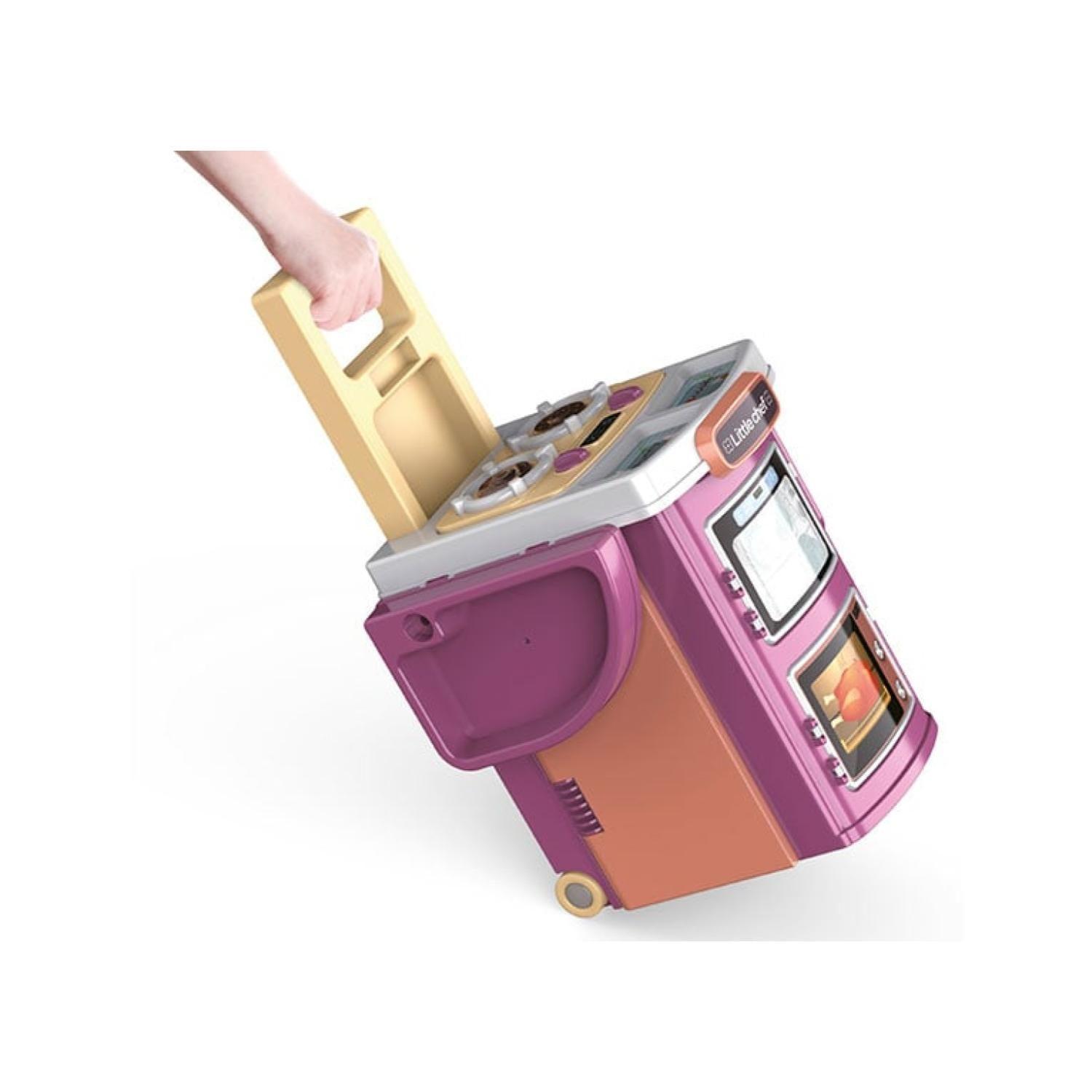 Juguete Set Maleta Cocina 49 Piezas 2 En 1 Infantil Rosa-6