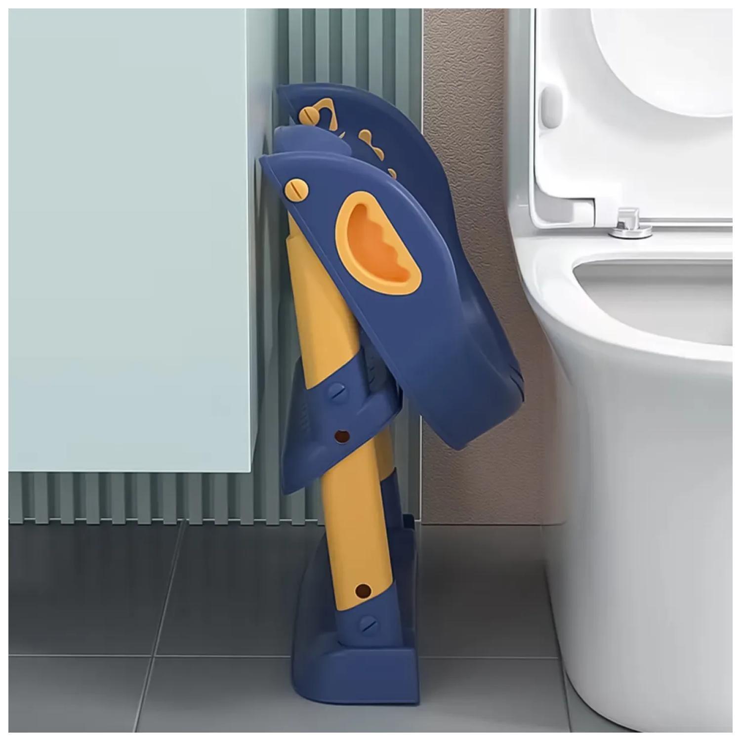 Escalera Asiento Pelela Entrenador Infantil Plegable Azul-2