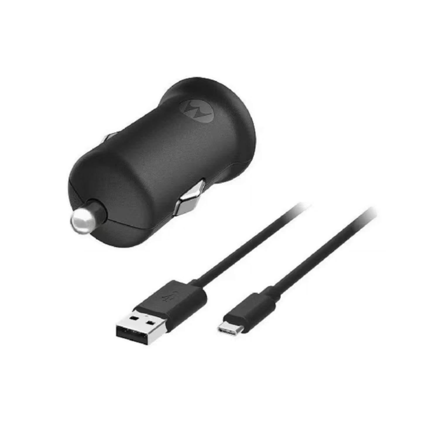 Cargador Automovil Carga Turbo USB Tipo C Negro-3