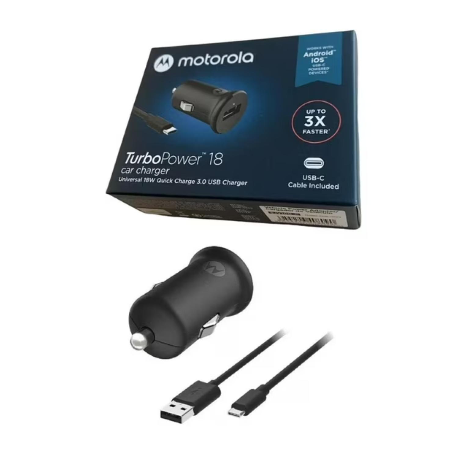 Cargador Automovil Carga Turbo USB Tipo C Negro-4