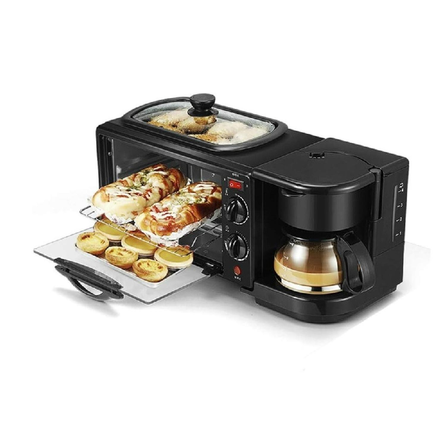 Horno Electrico 3 En 1 Sarten Grill Cafetera 1050W R5308-1