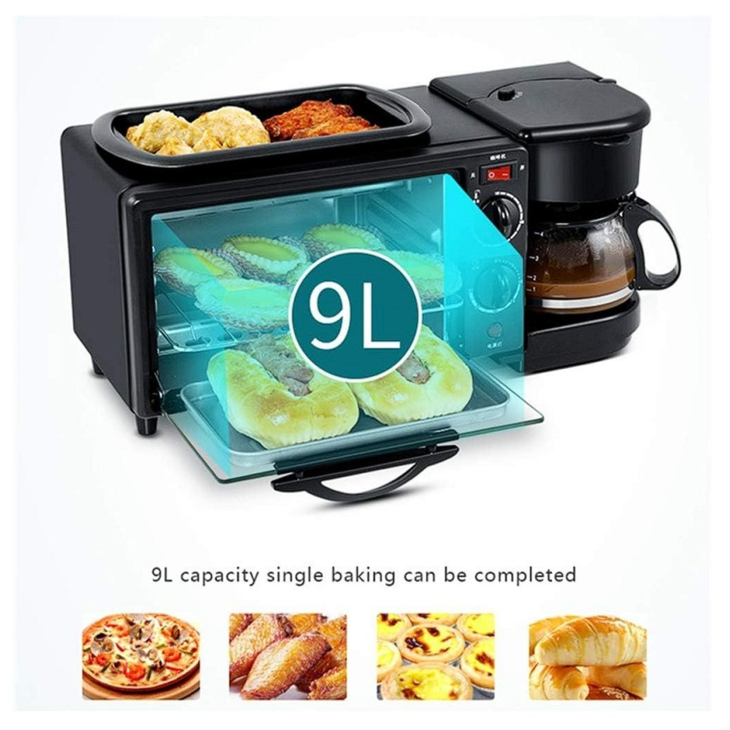Horno Electrico 3 En 1 Sarten Grill Cafetera 1050W R5308-6