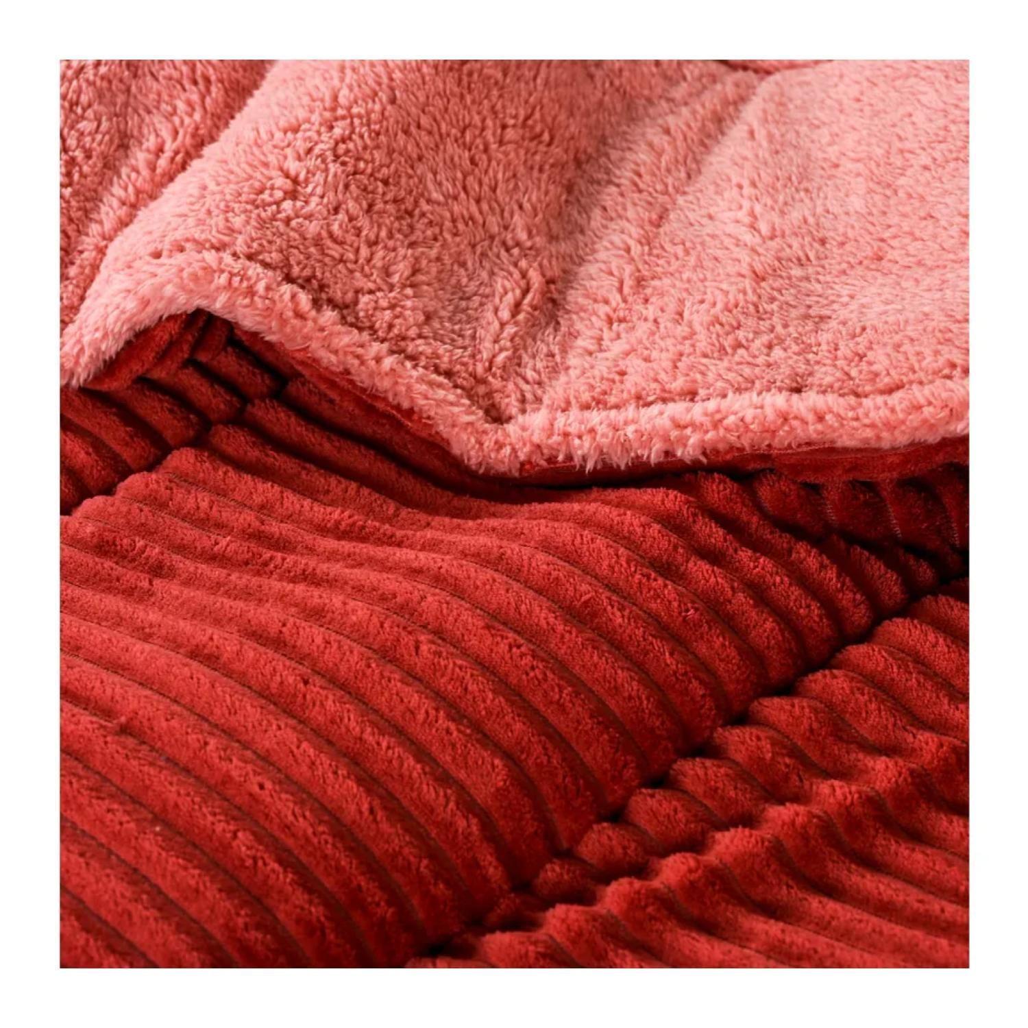 Plumon Sherpa Matrimonial 2 Plazas Coral American Family-1
