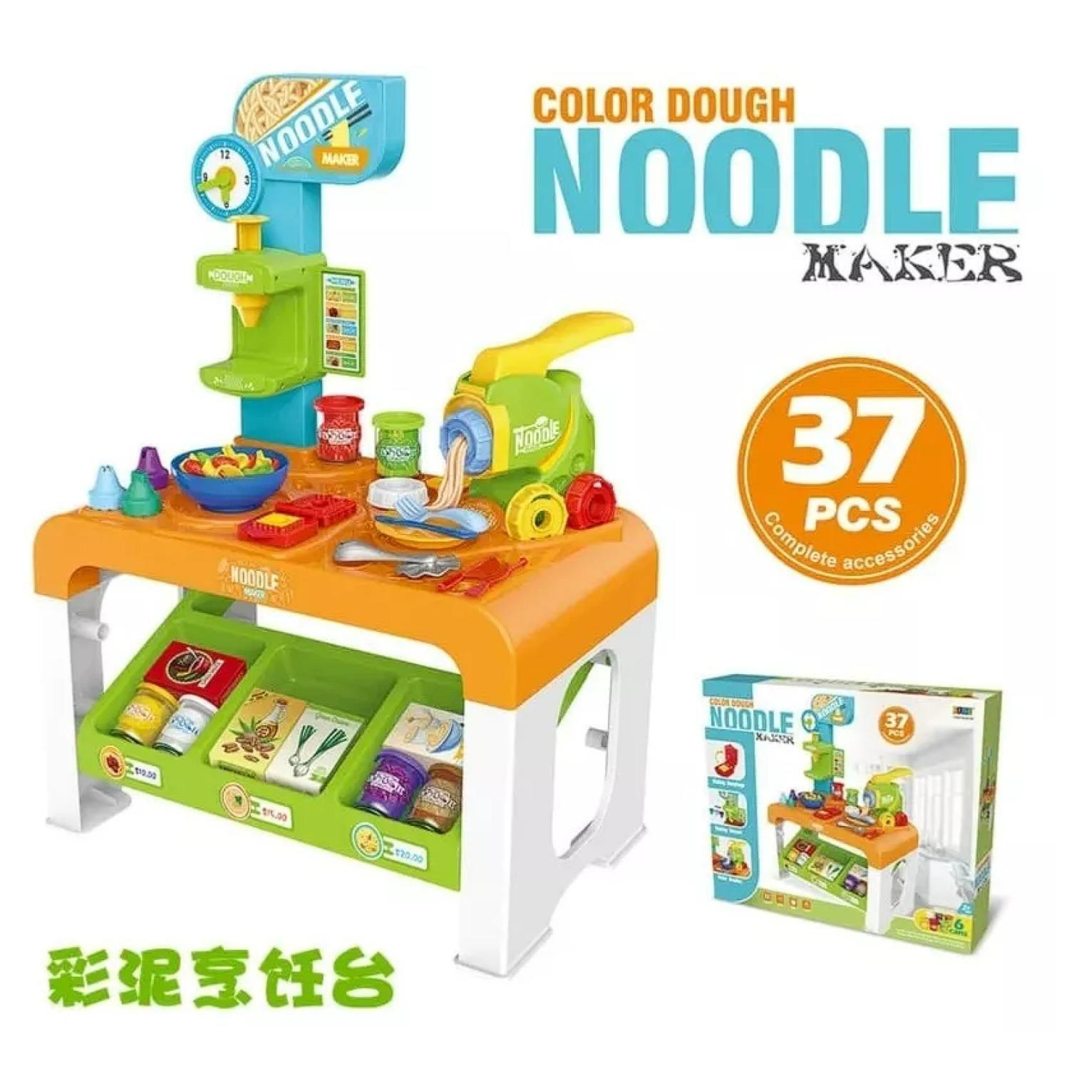 Juguete Mesa MAquina De Fideos Con Plasticina Magica 37 Piezas-3