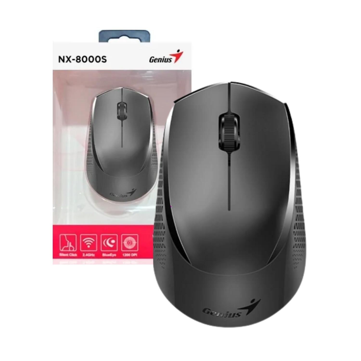 Mouse Inalambico USB 3 Botones Negro NX-8000S Genius-2