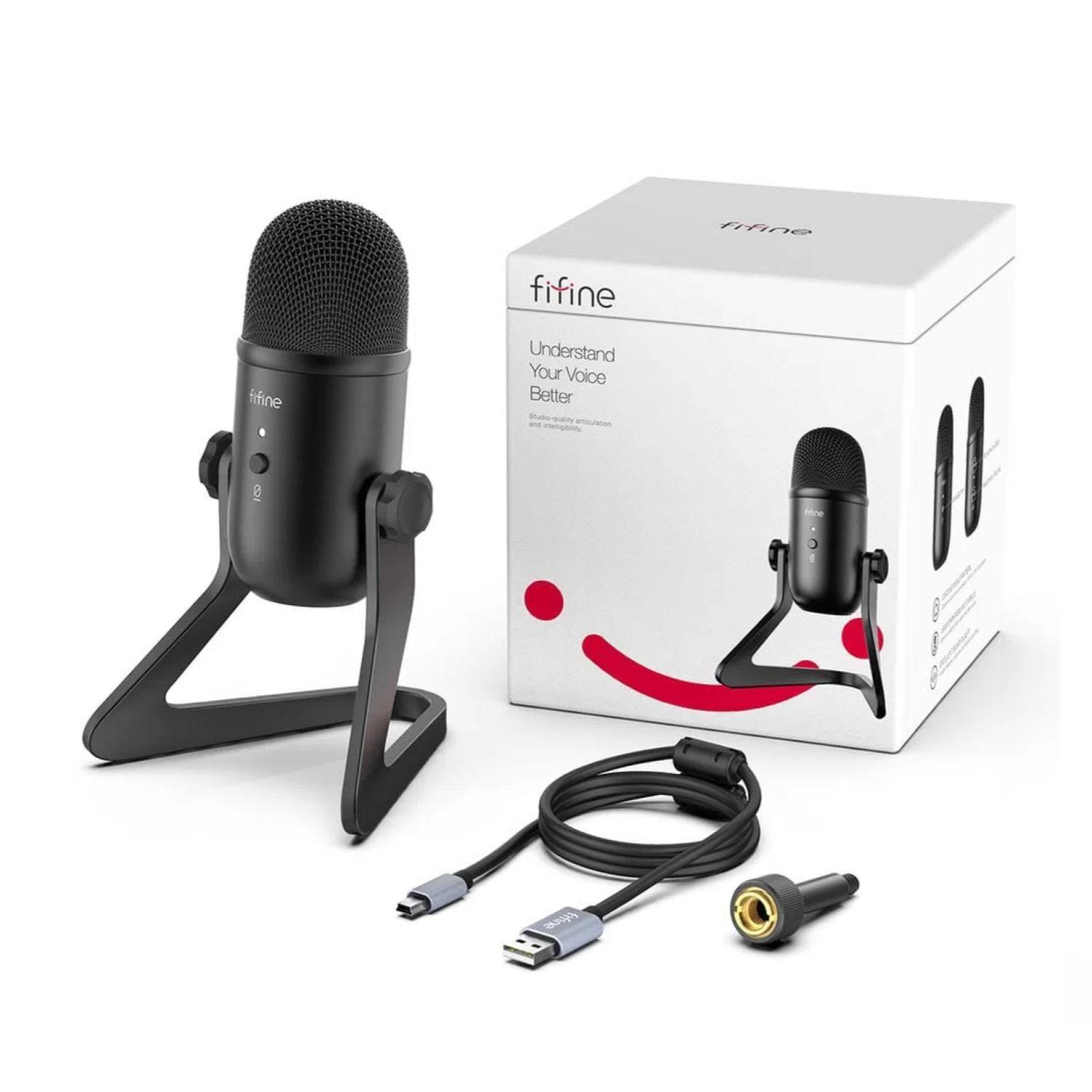 Microfono Condensador USB Profesional Soporte K678 Fifine-3