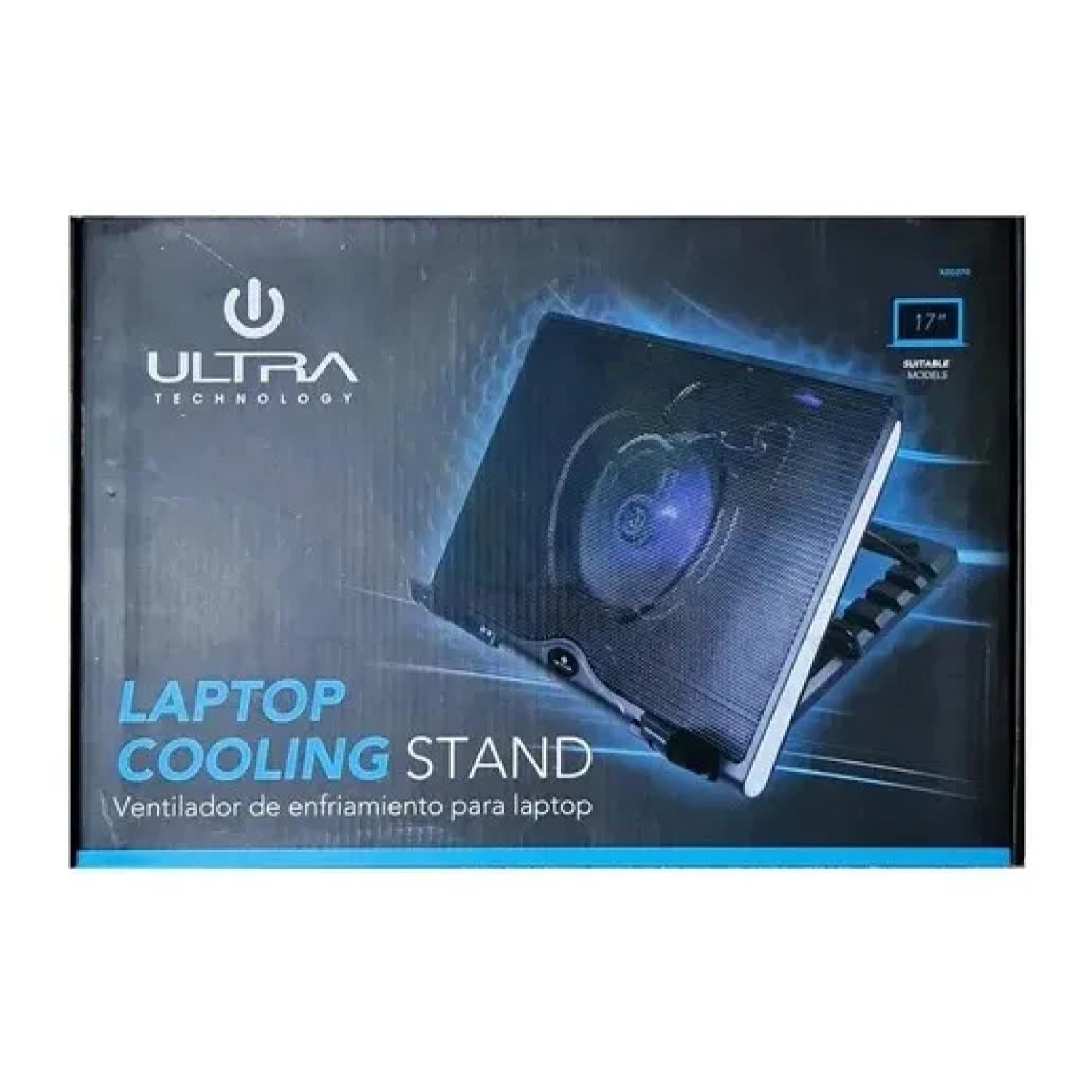 Base Ventilador Cooler Para Notebook Negro Ultra-2