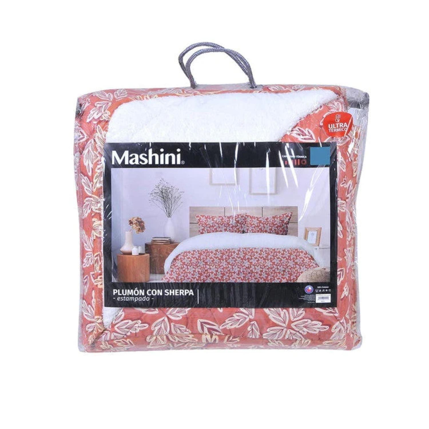 Plumon 1.5 Plazas 180X240cm Microfibra Rosado Estampado Mashini-0
