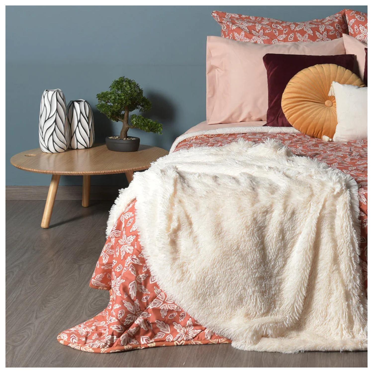 Plumon 1.5 Plazas 180X240cm Microfibra Rosado Estampado Mashini-2