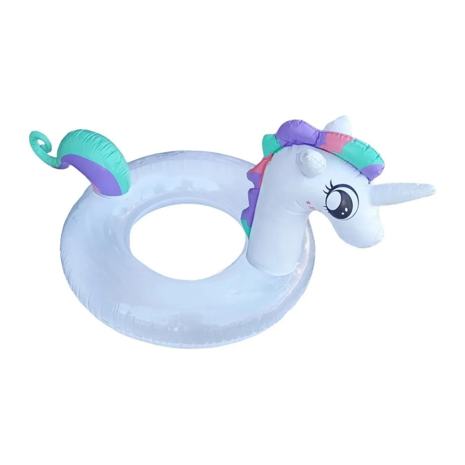 Flotador Inflable Unicornio 90cm Infantil Blanco Piscinas-1