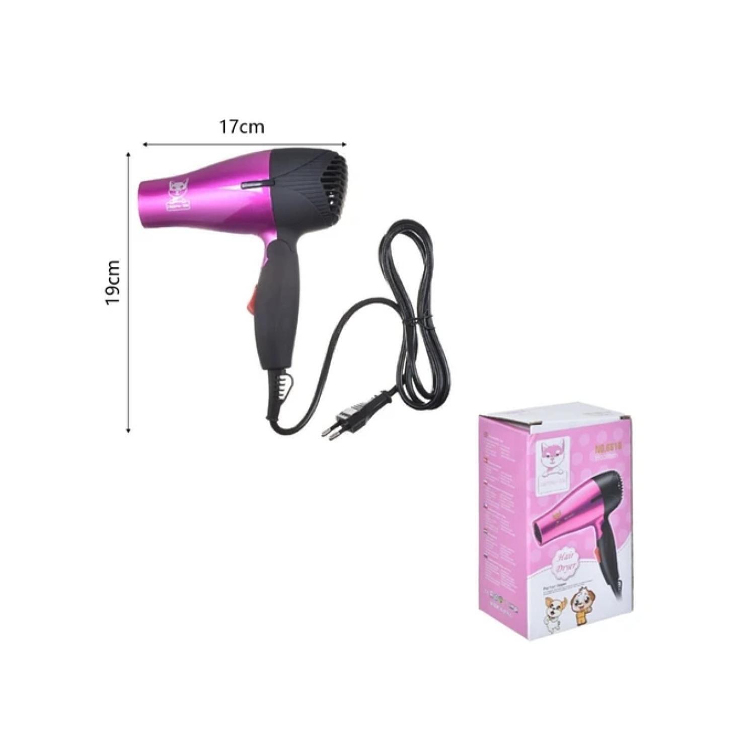 Secador De Pelo Portatil 1500W Rosado Perros Gatos Mascotas-3
