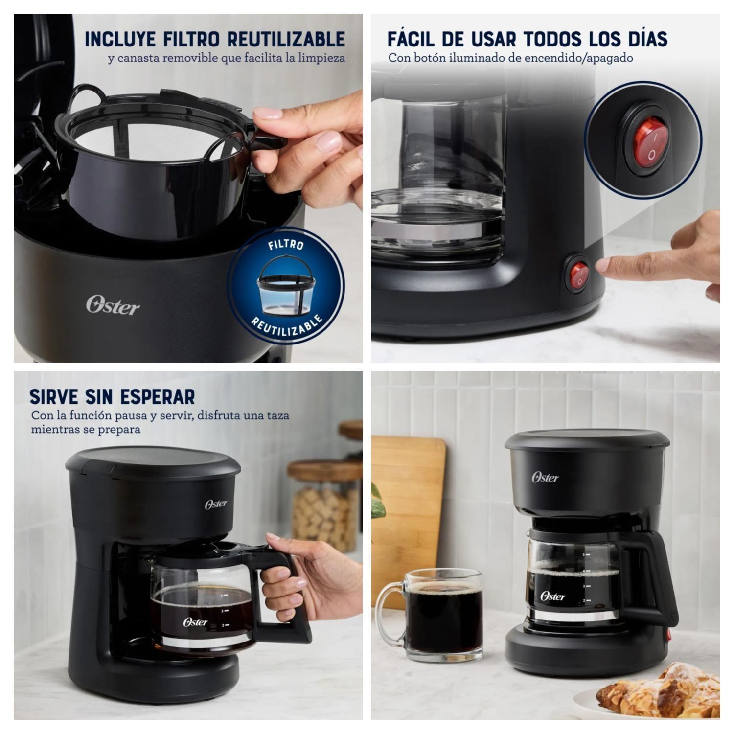 Cafetera Electrica 5 Tazas 600W Negro BVSTDCS51B Oster-2