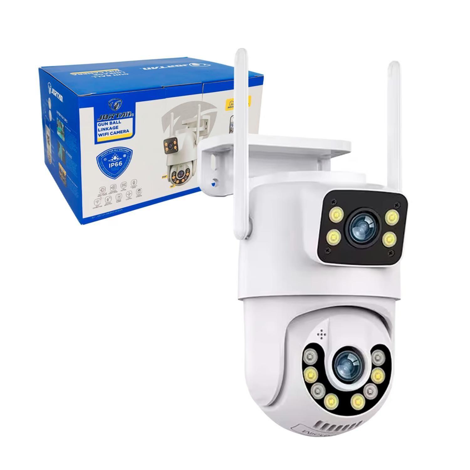 Camara De Seguridad WiFi Doble Lente HD VN IP66 Blanca-2