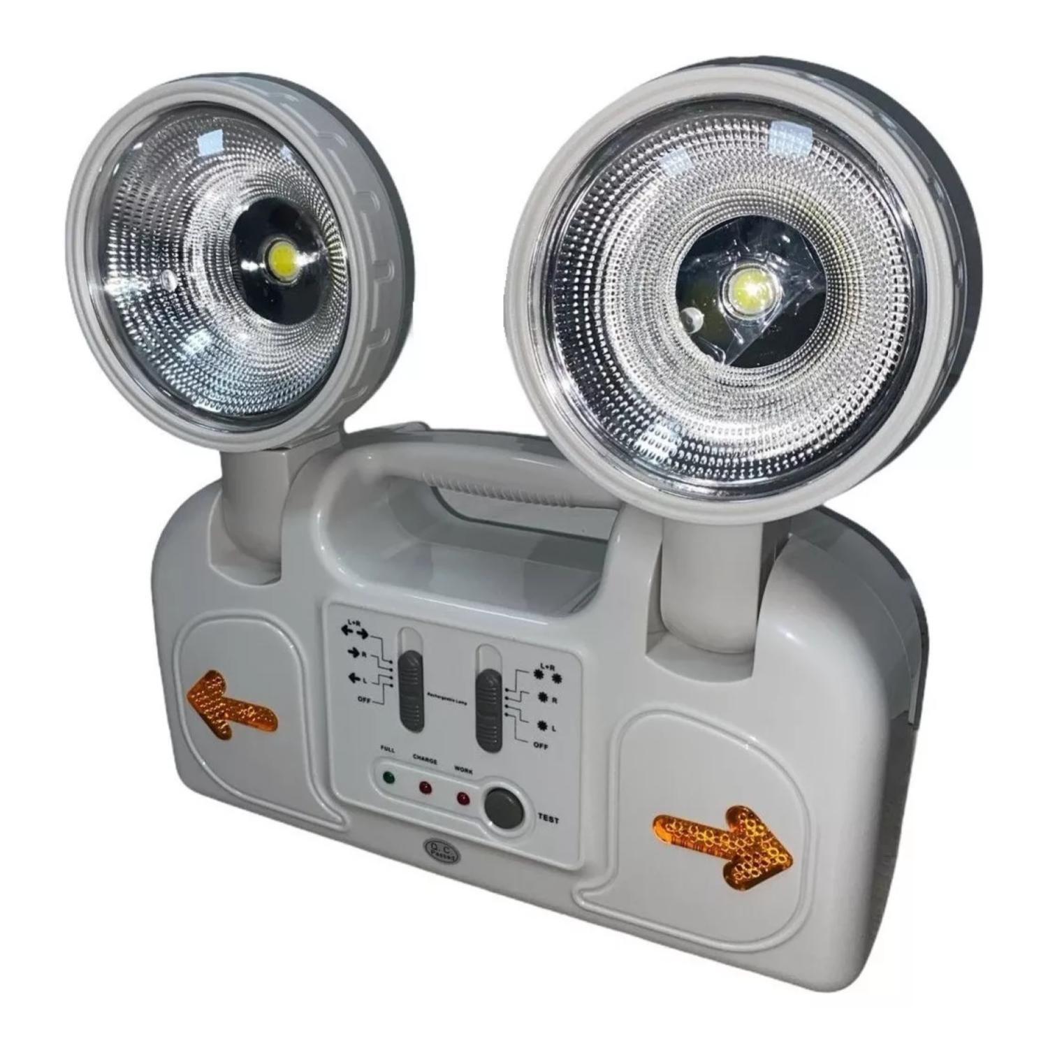 Lampara De Emergencia 2 Focos LED 10W Blanco-0