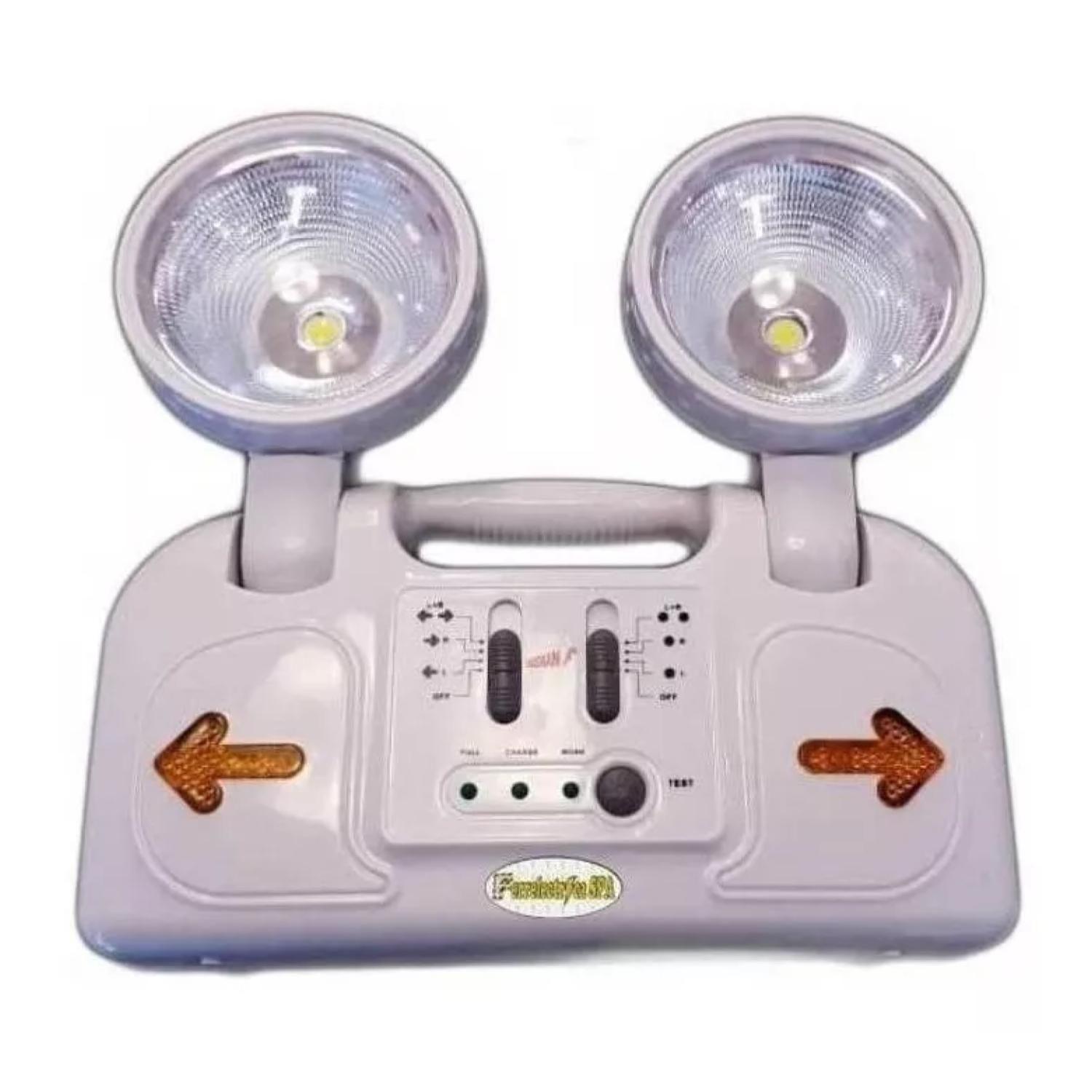 Lampara De Emergencia 2 Focos LED 10W Blanco-2