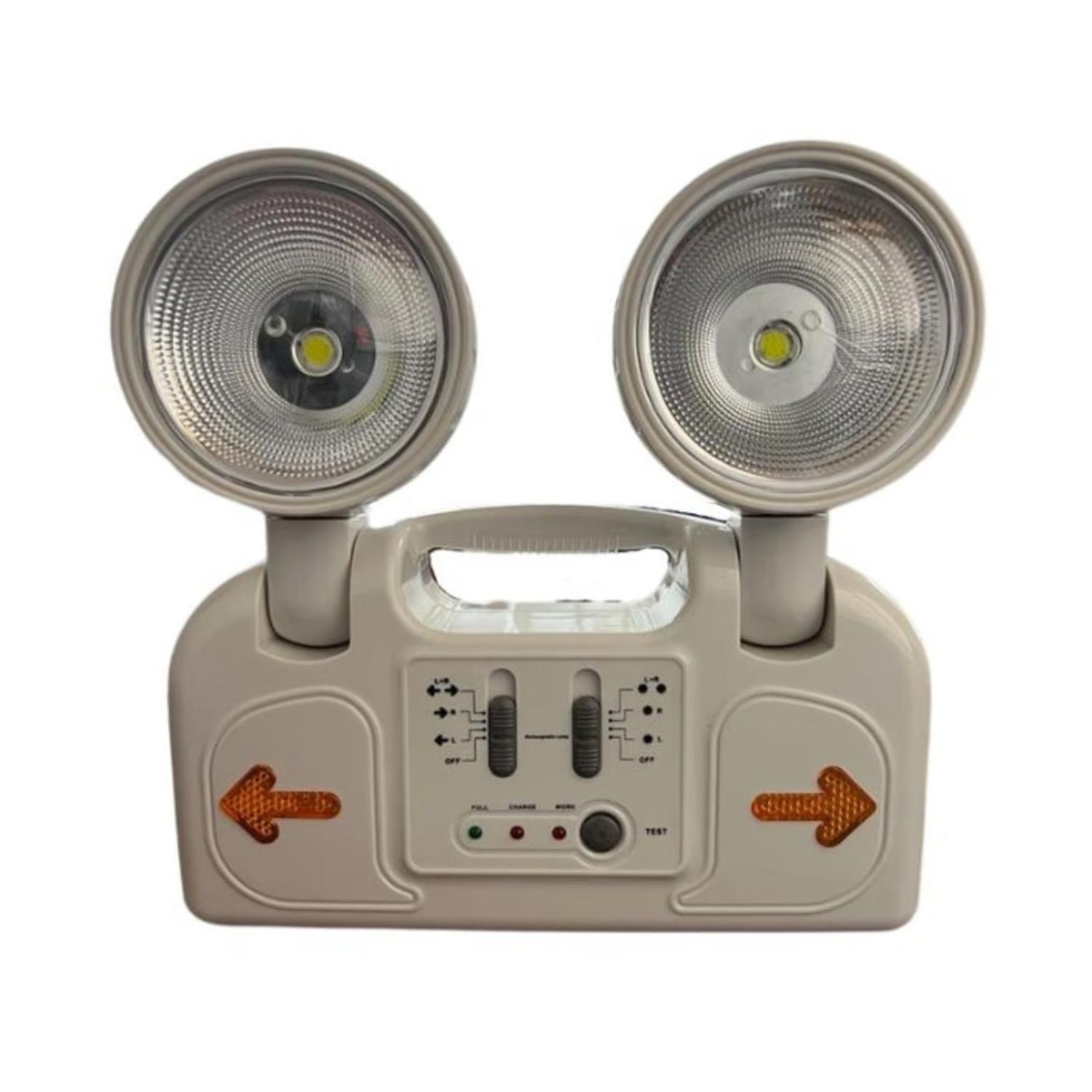 Lampara De Emergencia 2 Focos LED 10W Blanco-3