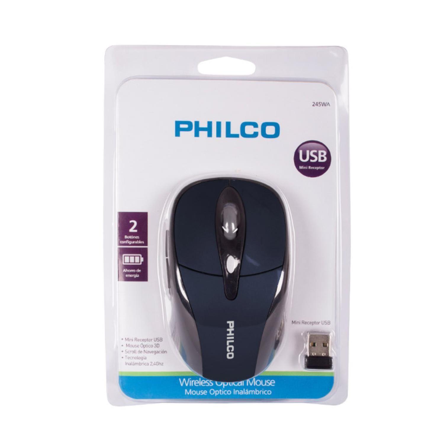 Mouse USB 3 Botones Negro 122UN Philco-2