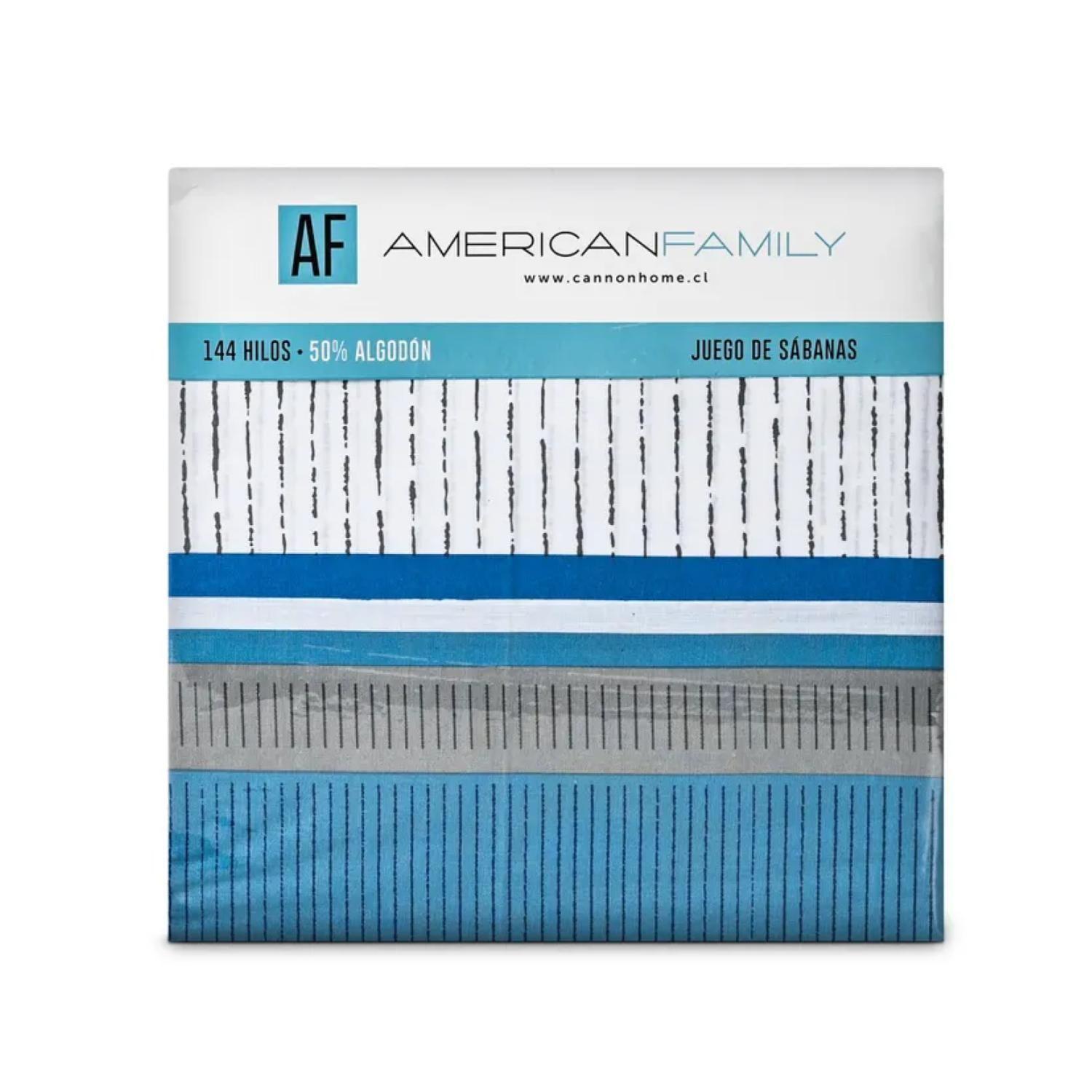 Juego De Sabanas 2 Plazas 144 Hilos Duma American Family Cannon-4