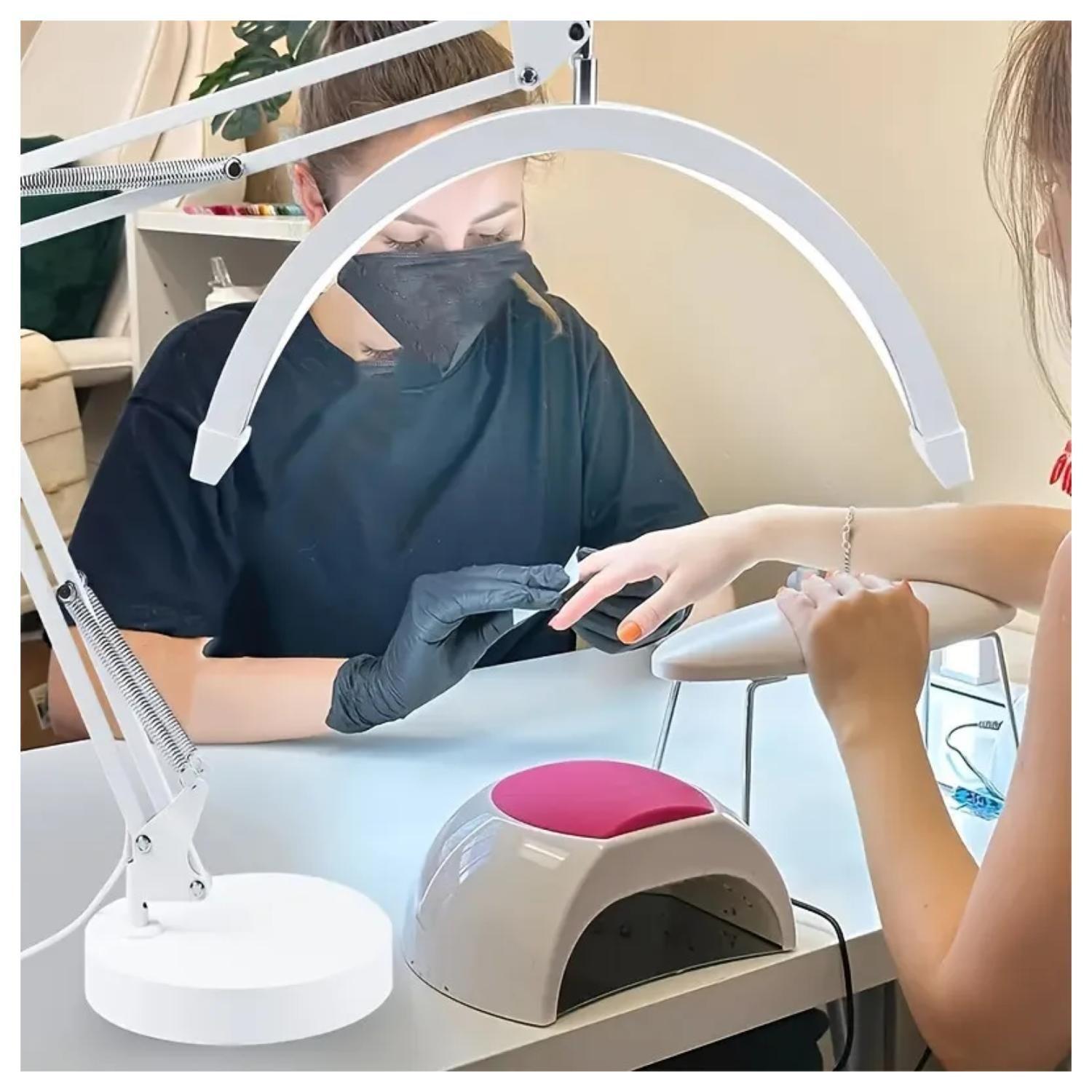 Lampara Ajustable Con Base Para Manicurista Pestañas Cara-2