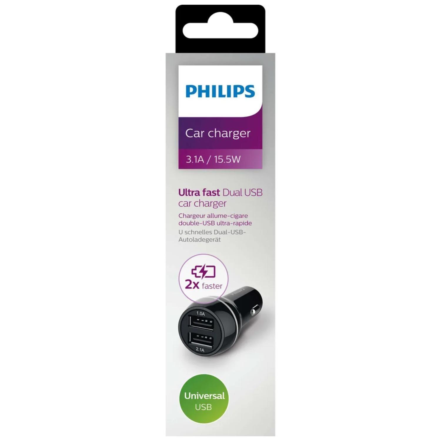 Cargador Doble Para Auto Carga Rapida DLP2357/10-3