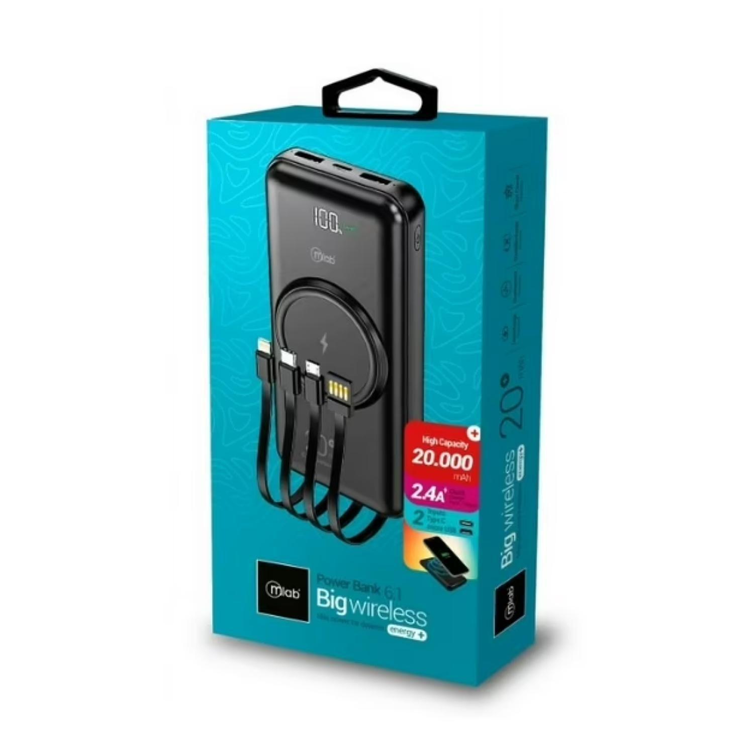 PowerBank Cargador Portatil 20000mAh 4C 2.4A Mlab-2