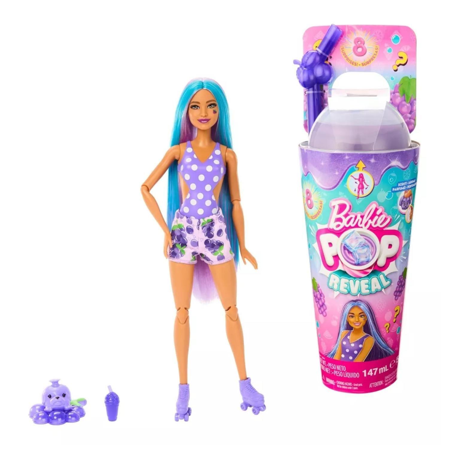 Juguete Figura Barbie Pop Reveal Mascota Accesorios Uva-5