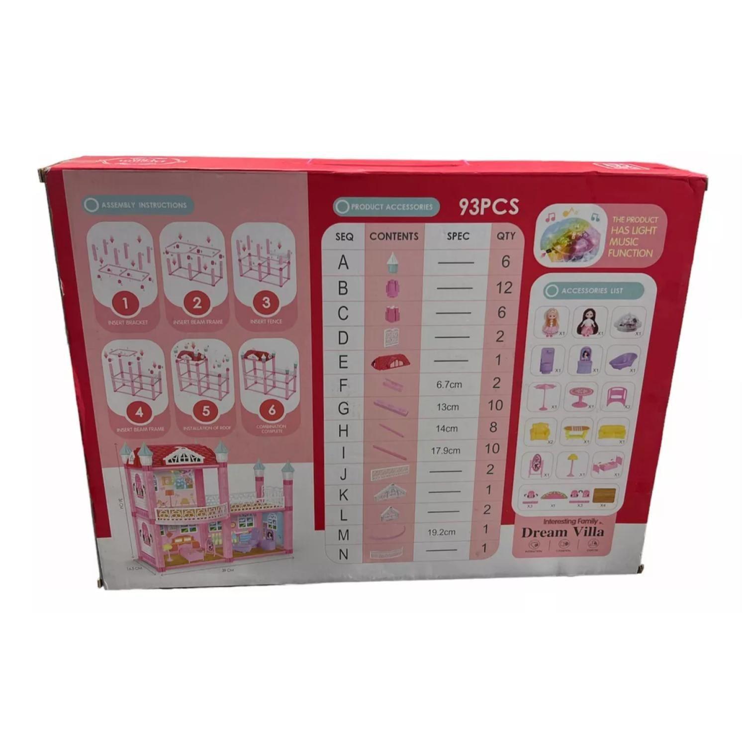 Juguete Casa Castillo De Muñecas Armable 105PCS-2