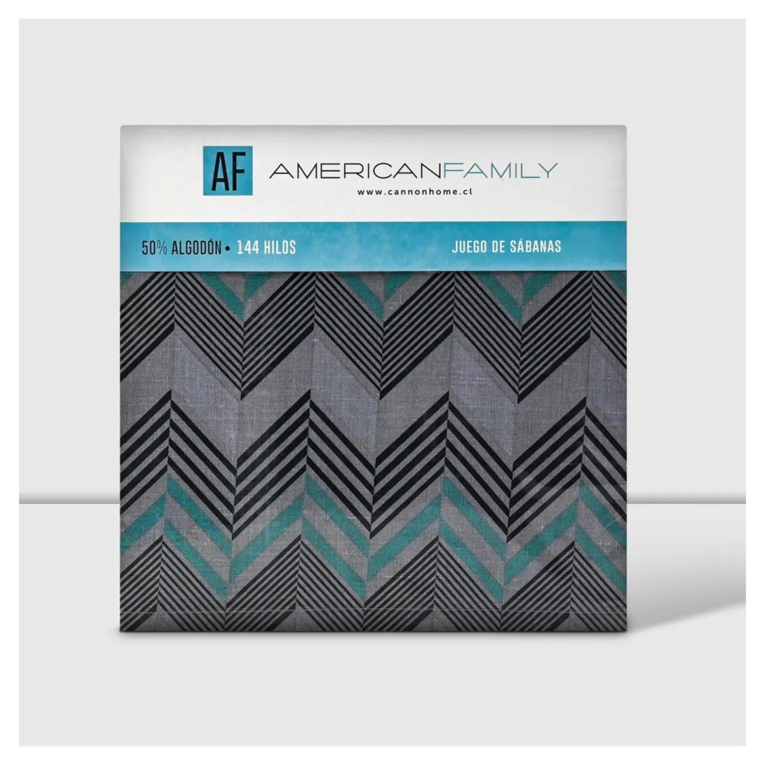 Juego De Sabanas 2 Plazas 144 Hilos Tambo American Family Cannon-5