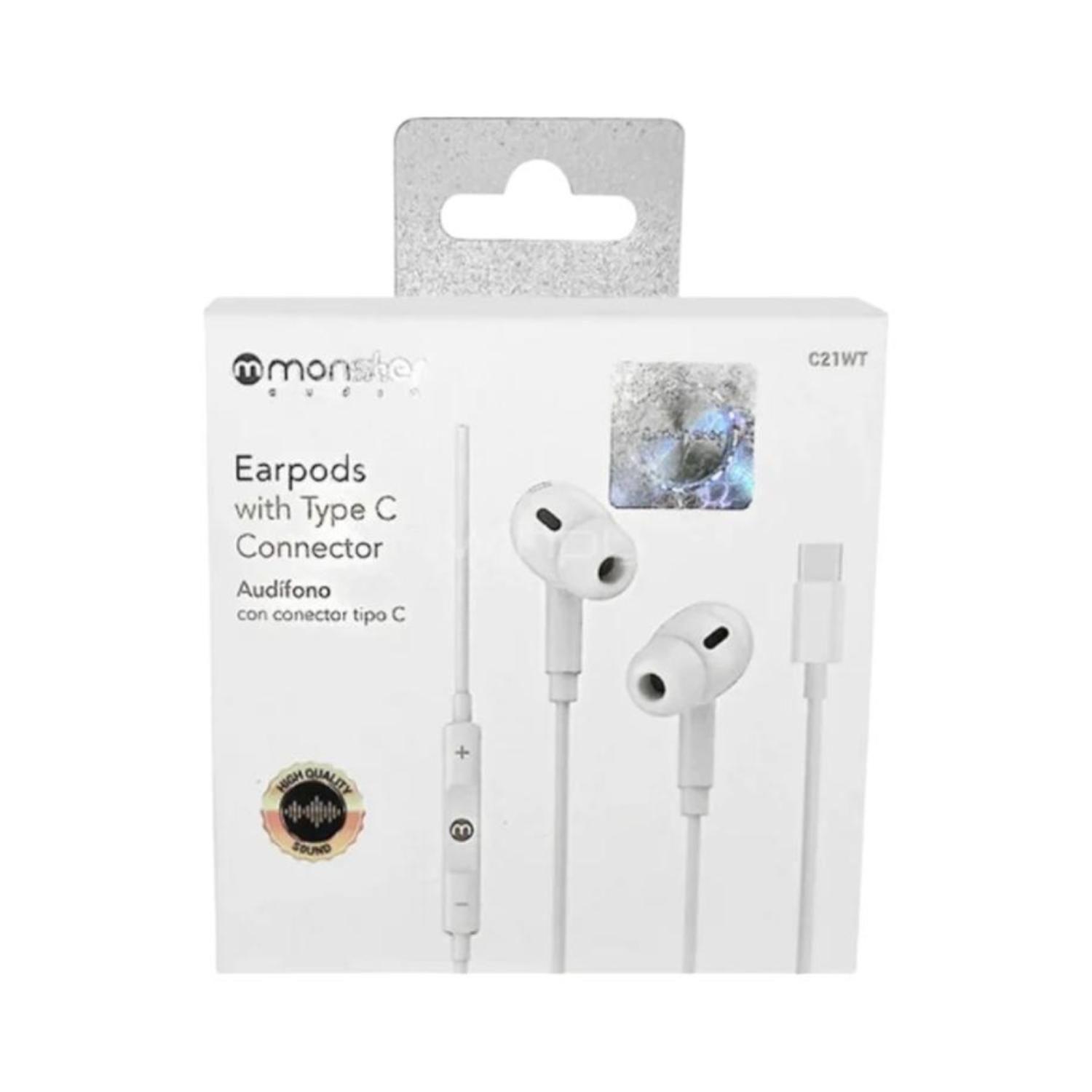 Audifonos Manos Libres Manos Libres USB C Blanco C21-2