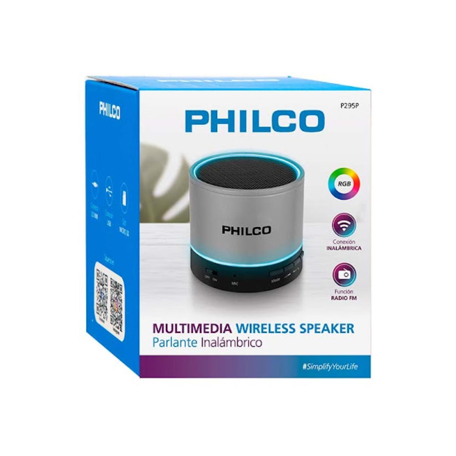 Parlante Portatil Bluetooth 3W RMS P295 Gris Philco-2