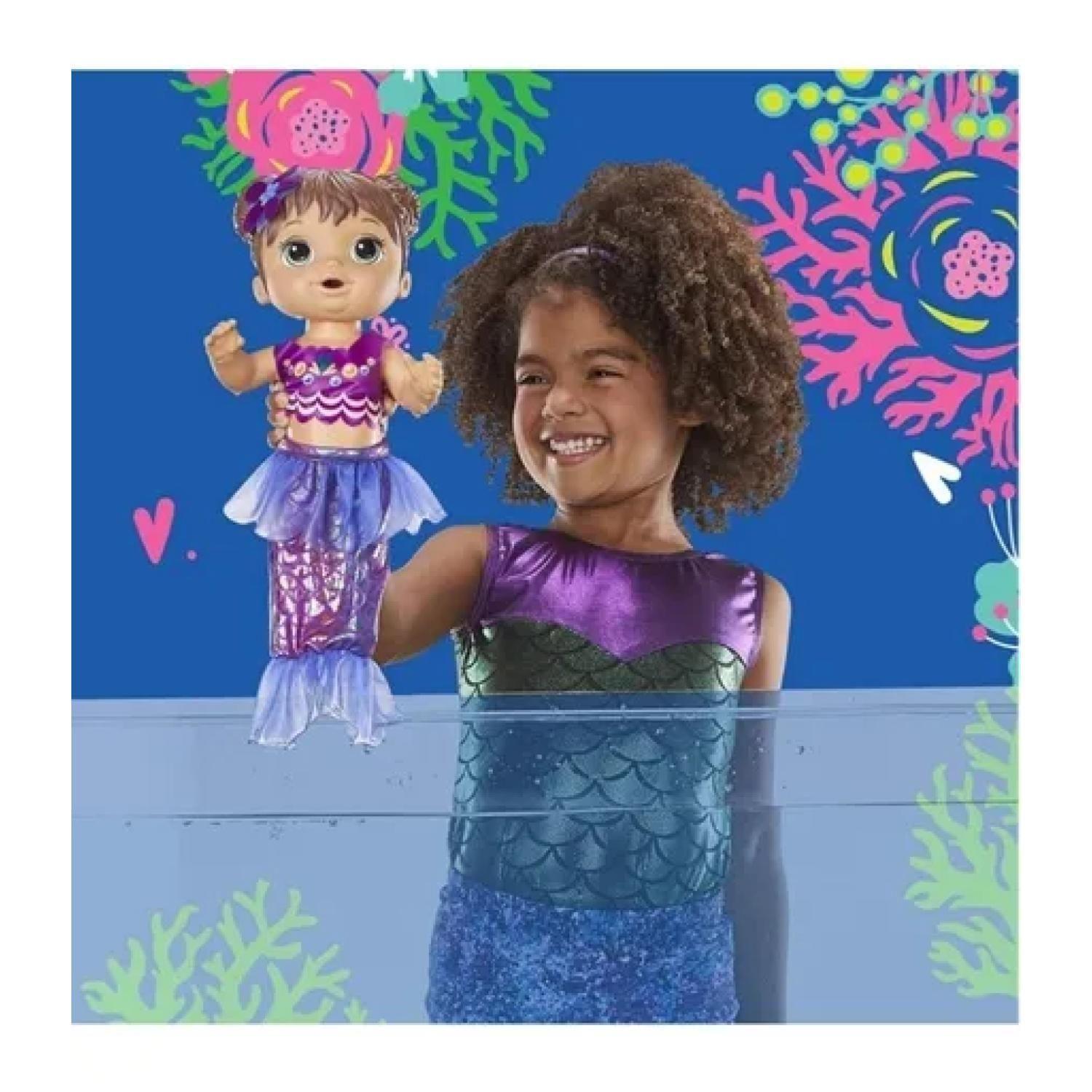 Juguete Muñeca Sirena Castaña Infantil Baby Alive-2