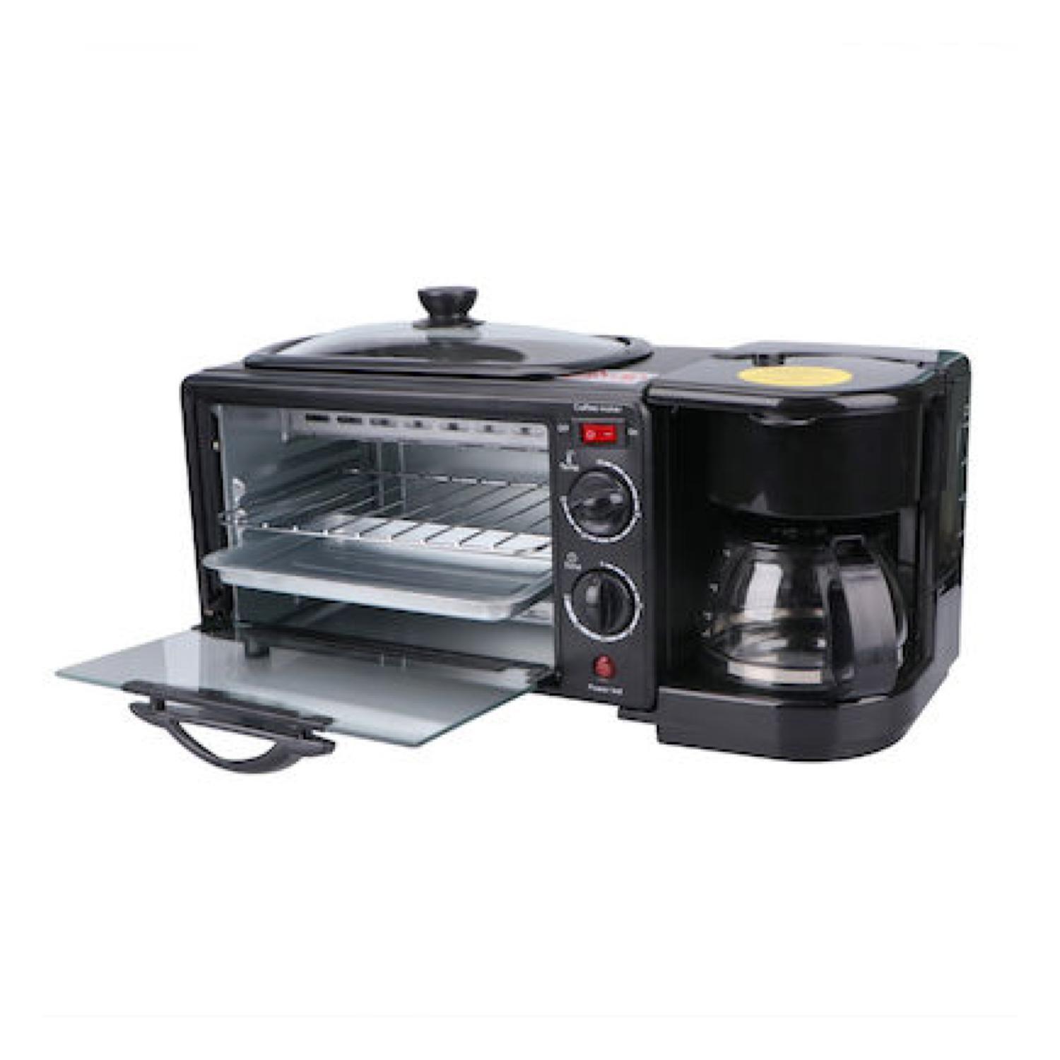 Horno Electrico 3 En 1 Plancha Cafetera HG-5308B Heager-2