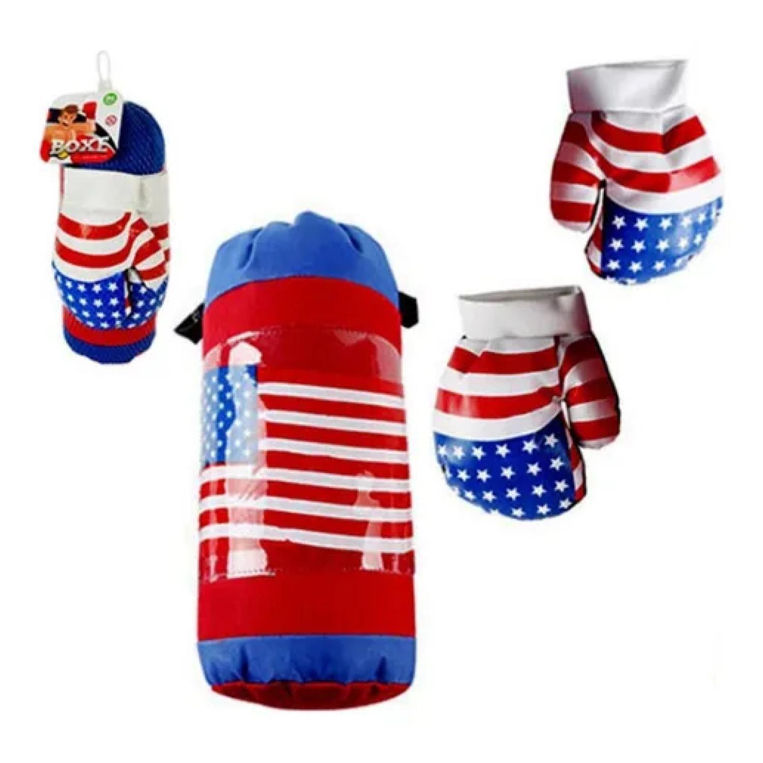 Juguete Guantes Y Saco De Box USA Infantil 33x14cm-1