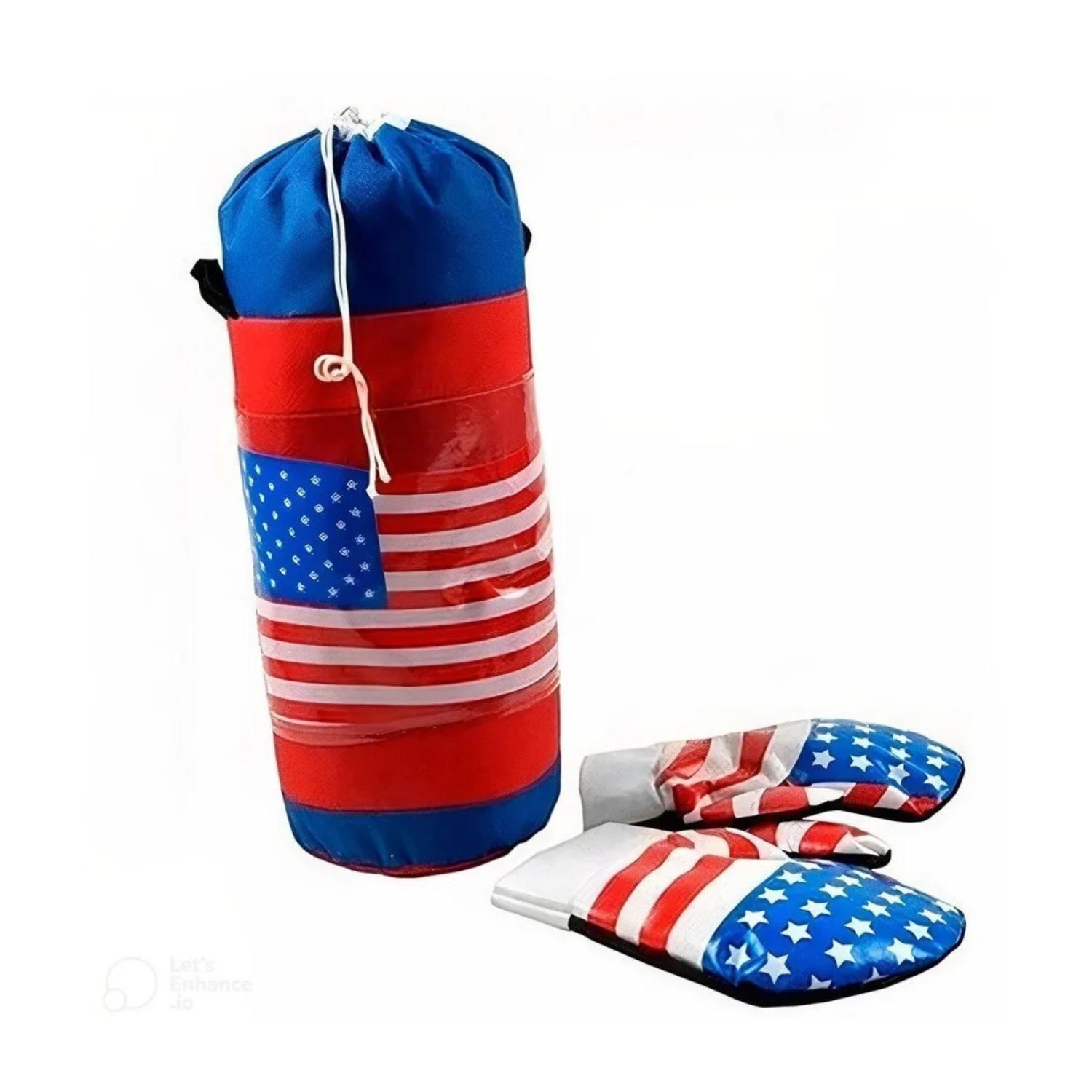 Juguete Guantes Y Saco De Box USA Infantil 33x14cm-2