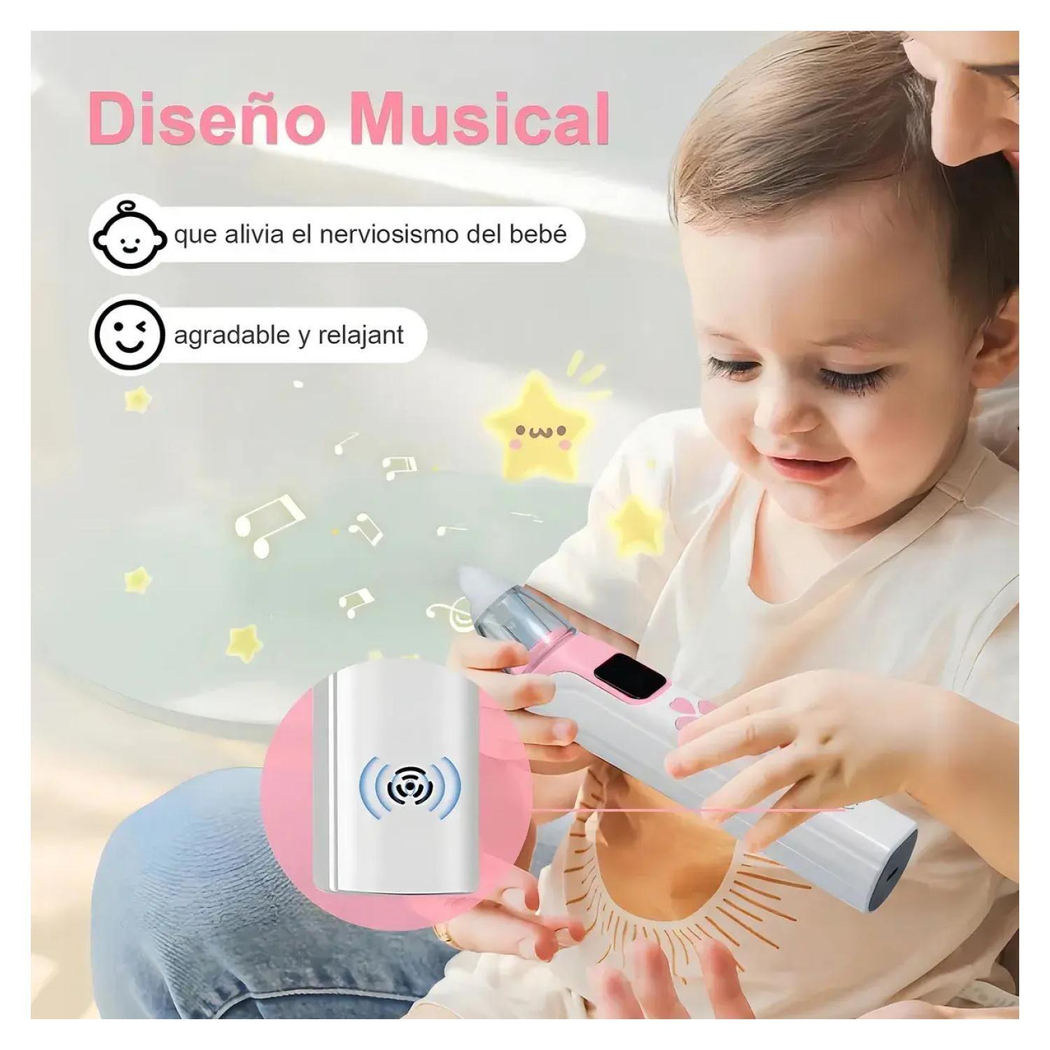 Aspirador Nasal Saca Mocos Para Bebes Electrico Rosa Infantil-2
