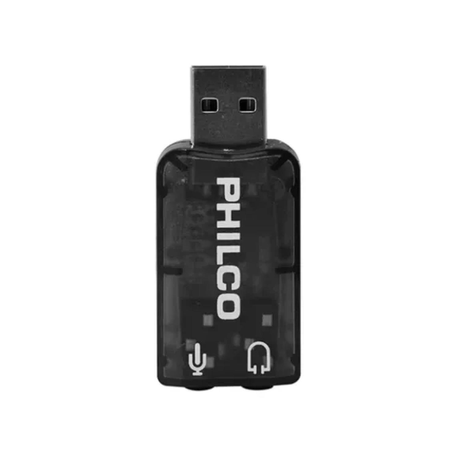 Tarjeta De Sonido USB Adaptador De Audio AU100 Philco-0