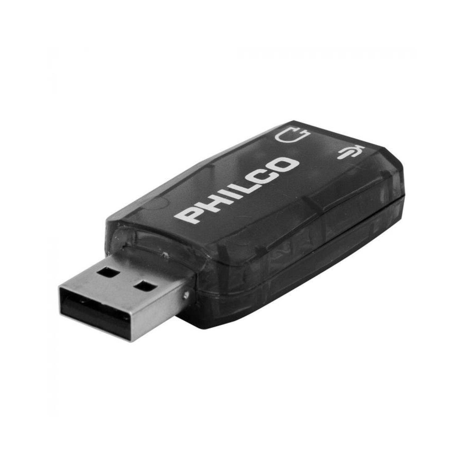 Tarjeta De Sonido USB Adaptador De Audio AU100 Philco-1