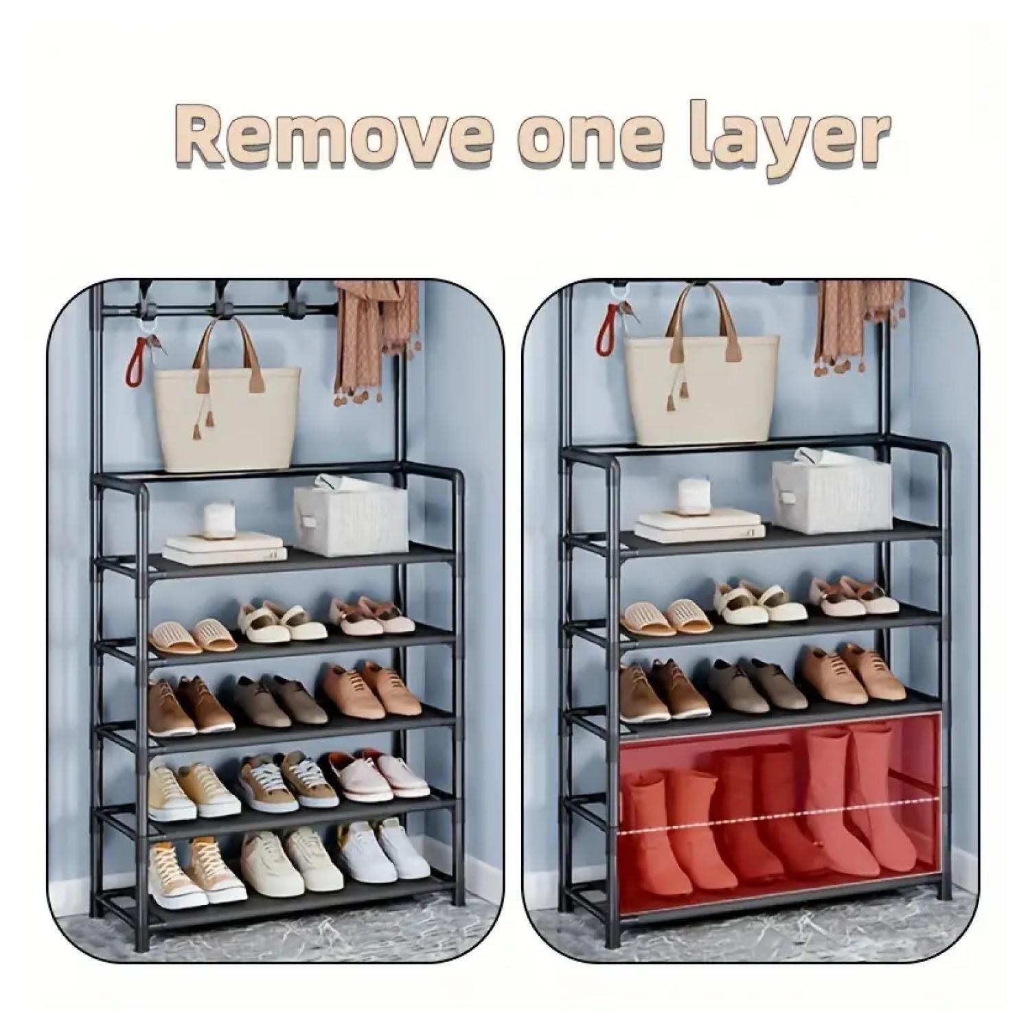 Organizador 4 Niveles Perchero Zapatera 160x75cm-4