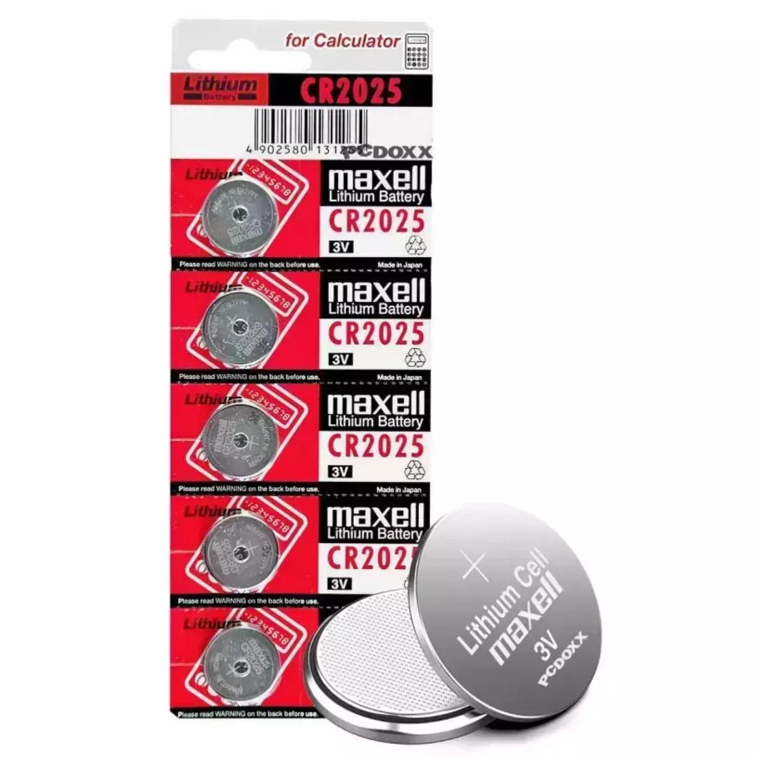 Pack 5 Pilas De Reloj CR2025 3V XC2025 Maxell-1