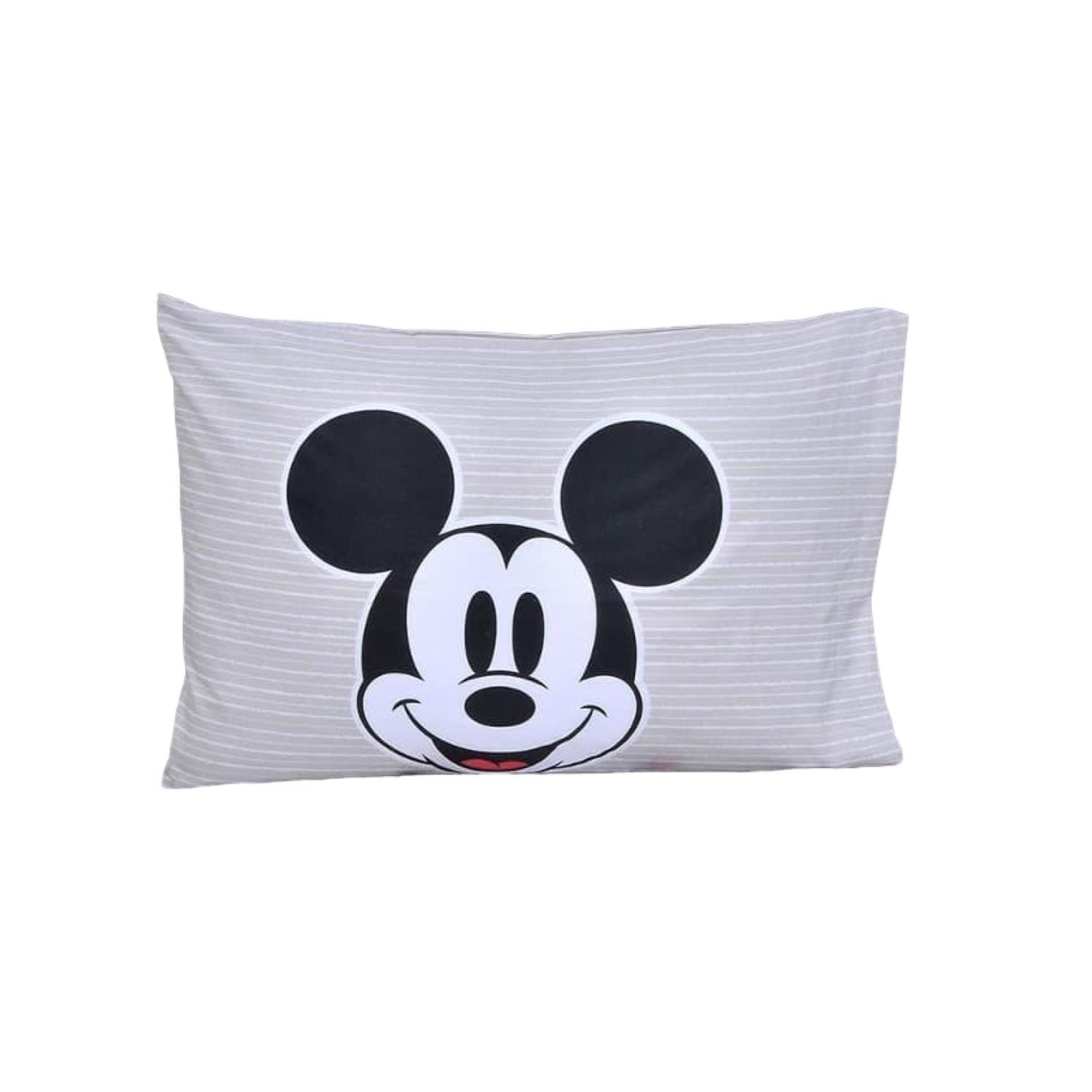 Juego De Sabanas 1.5 Plazas Microfibra Infantil Gris Mickey Mouse-3