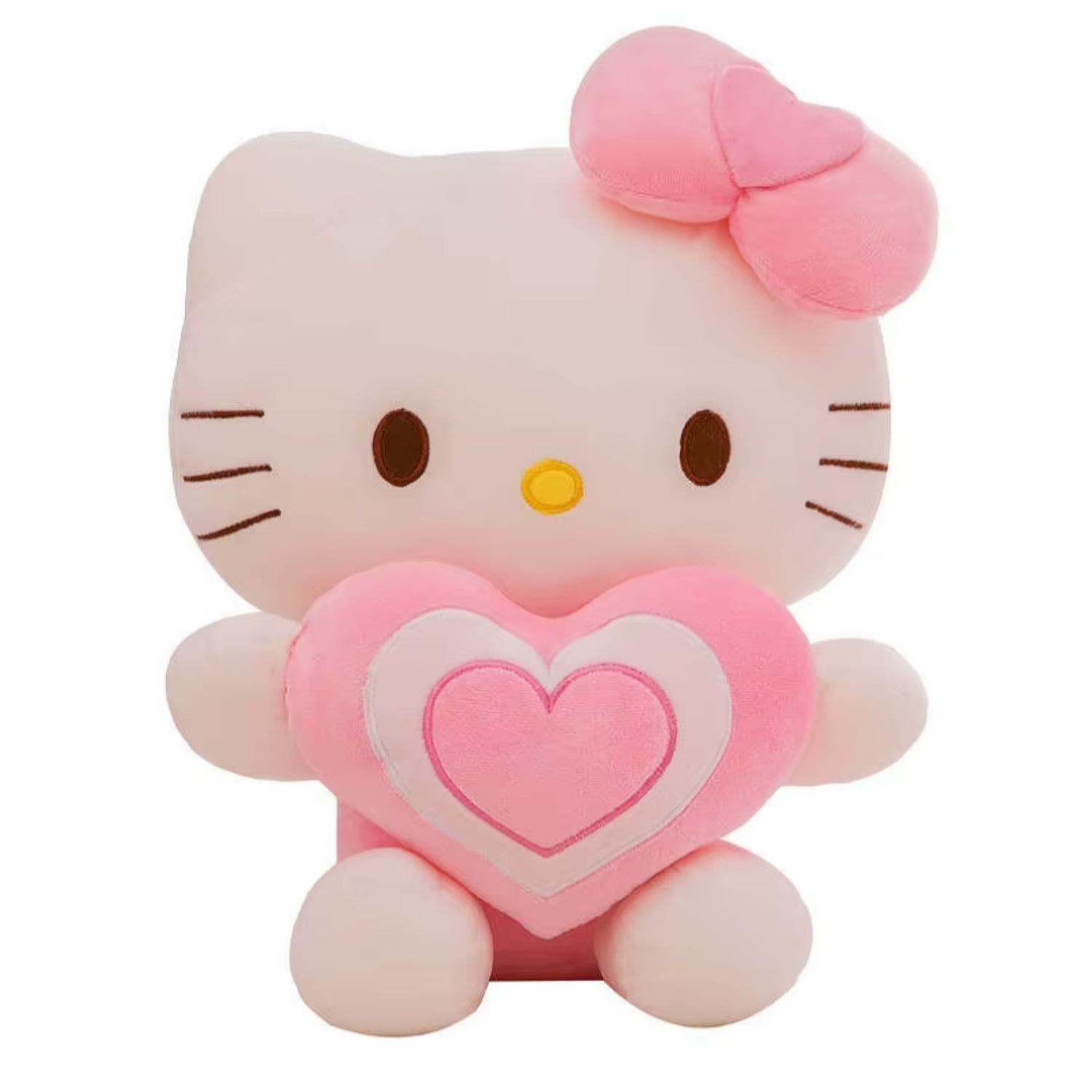 Juguete Peluche Hello Kitty 85cm Corazon Rosado Infantil-0