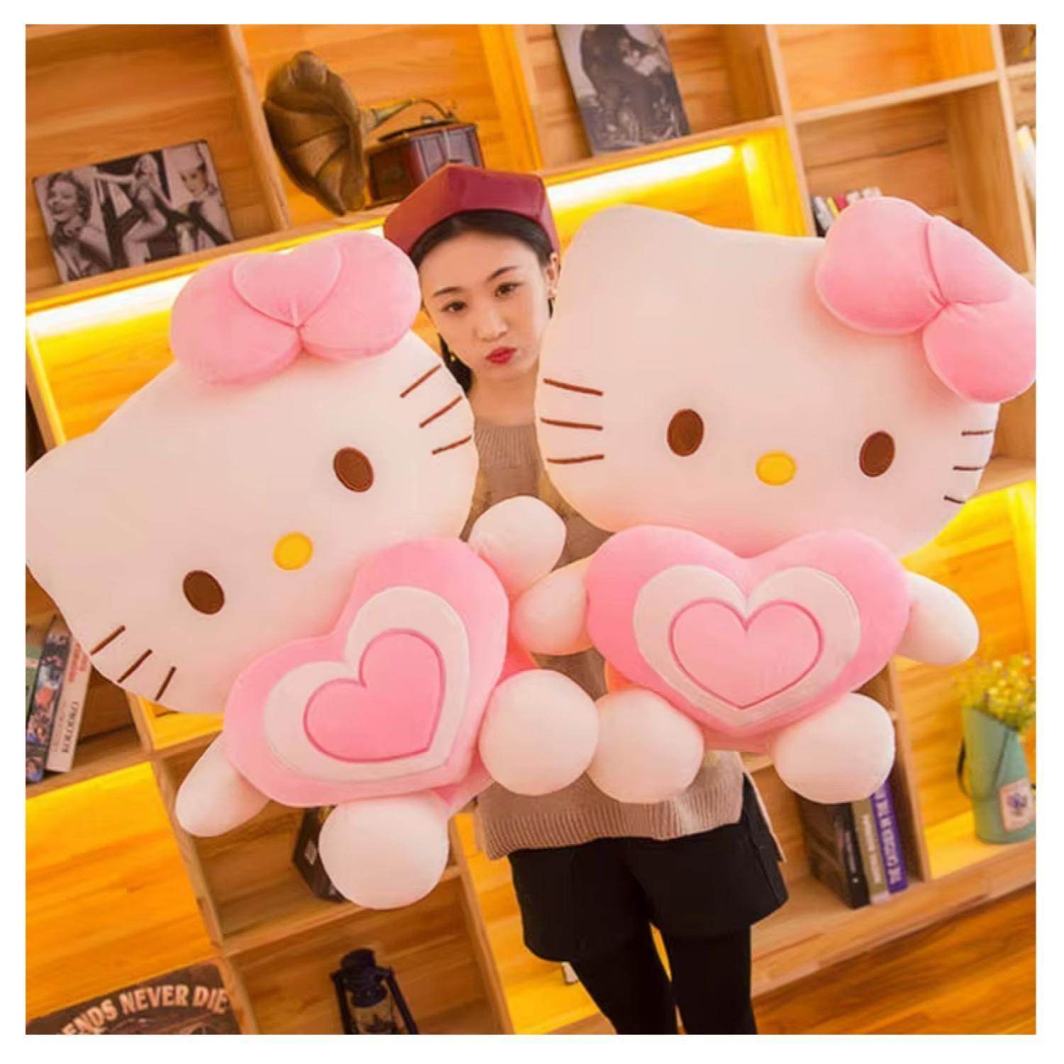 Juguete Peluche Hello Kitty 85cm Corazon Rosado Infantil-2