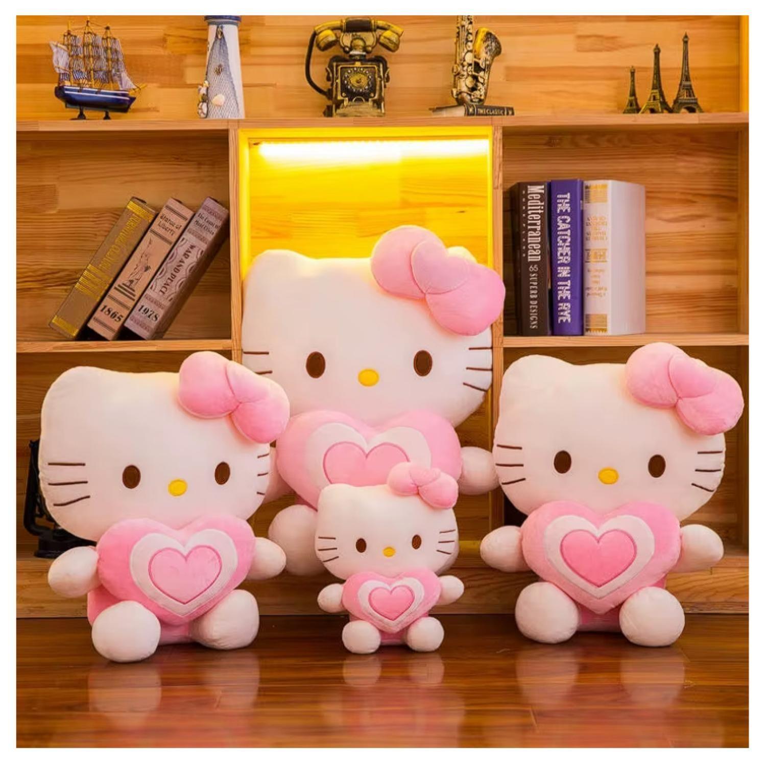 Juguete Peluche Hello Kitty 85cm Corazon Rosado Infantil-4
