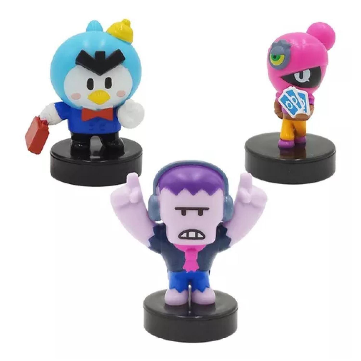 Pack 3 Juguete Figuras Coleccionables Timbres Brawl Star 1-1