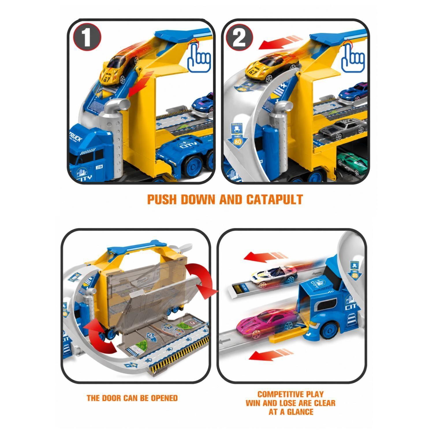 Juguete Camion Transportador 2 En 1 Lanzador 15Pzas Infantil-3